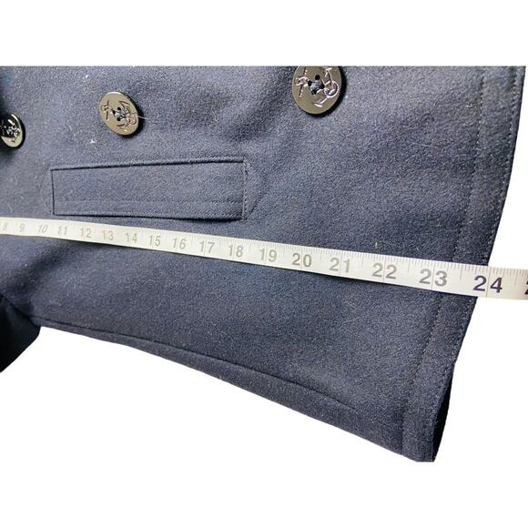 GAP Womens Double Breasted Button Wool Pea Coat Navy 988761 Size Small - Picture 9 of 10